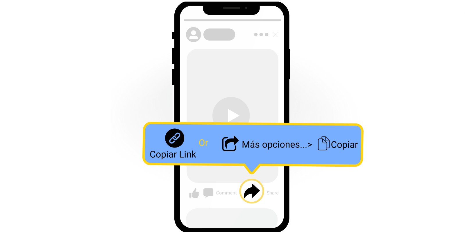 copiar URL del video iphone